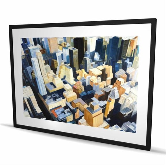 Begin Home Decor C1FM36484BZZFI 36 x 48 in. Manhattan View - Empire State Building Framed Print Decor