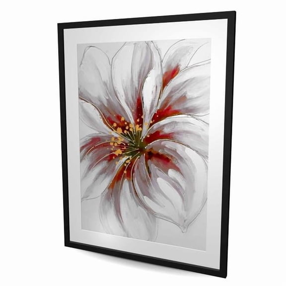 Begin Home Decor C1FM36485ZALKL 36 x 48 in. Resplendent Pink Orchid - Framed Matted Print for Home Decor