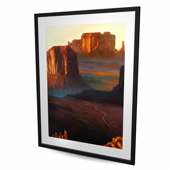 Begin Home Decor C1FM364863OJTX 36 x 48 in. Monument Valley Tribal Park Print - Framed Matted Home Decor