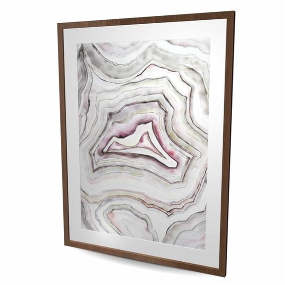 Begin Home Decor C1FM36486H86OY 36 x 48 in. Geode - Spiritual Pattern Framed Matted Print for Home Decor