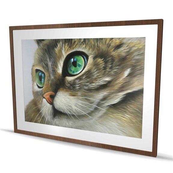 Begin Home Decor C1FM36486VRLR6 36 x 48 in. Peaceful Cat Portrait - Framed Matted Print for Home Decor