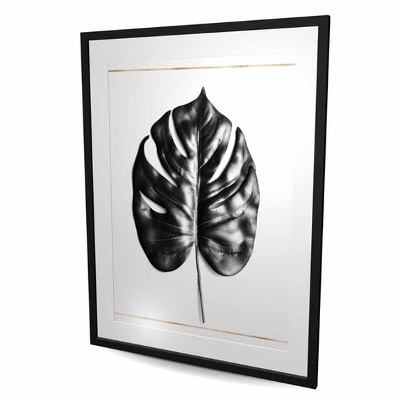 Begin Home Decor C1FM364889PRNG 36 x 48 in. Split Leaf Philodendron Print Wall Art - Minimalist Botanical Decor