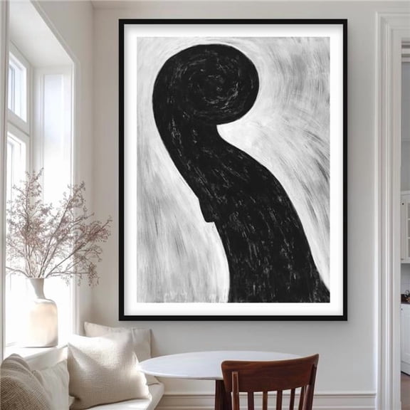 Begin Home Decor C1FM36489CZ63W 36 x 48 in. Scroll Violin - Framed Matted Print for Home Decor