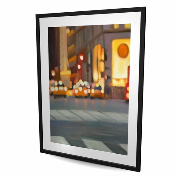 Begin Home Decor C1FM3648AHKTP9 36 x 48 in. Blurred View of York - Orange Livingroom Framed Print