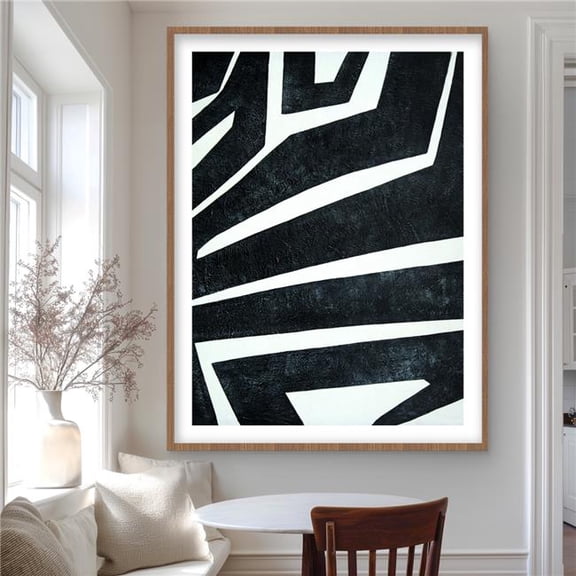 Begin Home Decor C1FM3648AQPJFY 36 x 48 in. Labyrinth - Man Cave Abstract Framed Matted Print for Decor