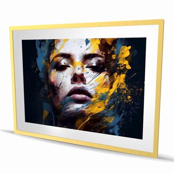 Begin Home Decor C1FM3648DQ9DPF 36 x 48 in. Sensual Tornado - Abstract Shapes Framed Matted Print Decor