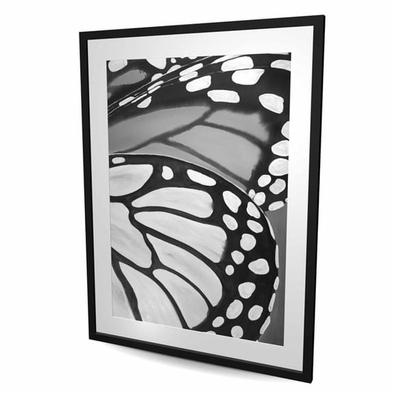 Begin Home Decor C1FM3648FLGQC6 36 x 48 in. Butterfly Wings Closeup - Romantic Insect Framed Print Decor