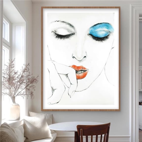 Begin Home Decor C1FM3648I9Q9IV 36 x 48 in. Pure Style - White Framed Matted Print for Home Decor