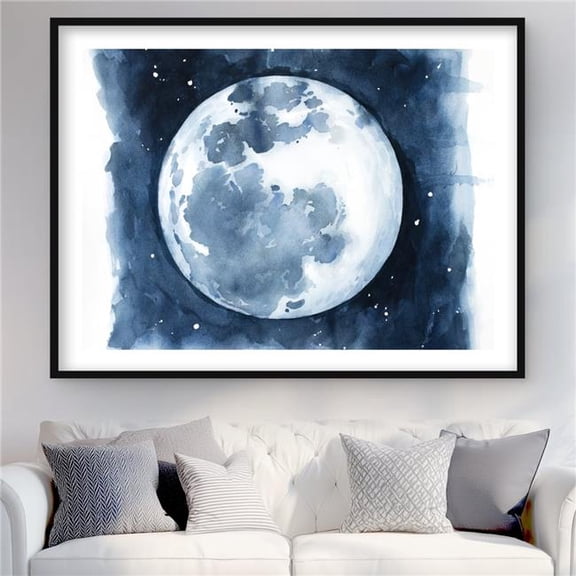 Begin Home Decor C1FM3648IQGIL7 36 x 48 in. Satellite View of the Earth - Classic Blue Framed Print