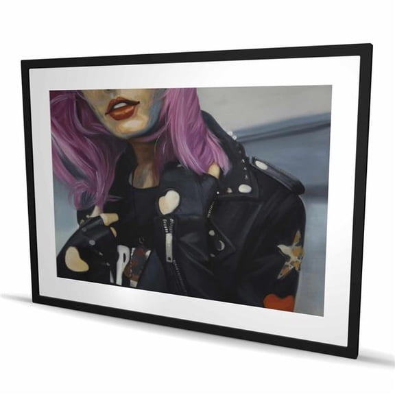 Begin Home Decor C1FM3648NS1OC4 36 x 48 in. Young Punk Woman - Hyperrealist Pop Art Print for Home Decor