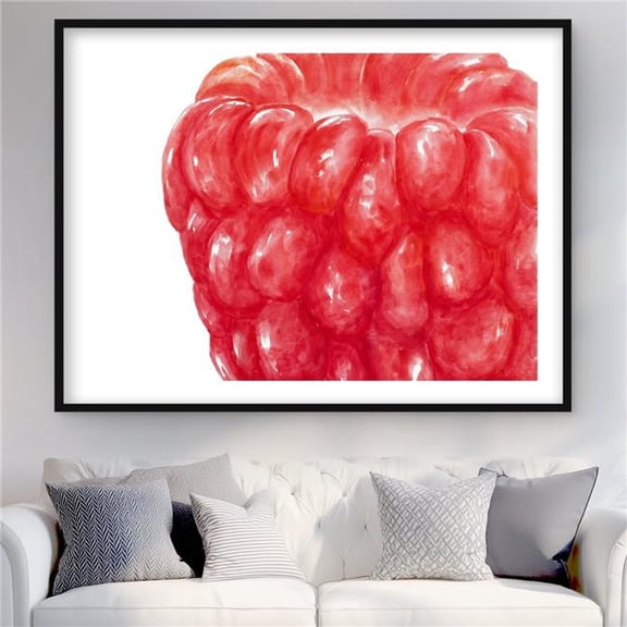 Begin Home Decor C1FM3648NX6PVB 36 x 48 in. Raspberry - Kitchen Red Framed Matted Print for Home Decor