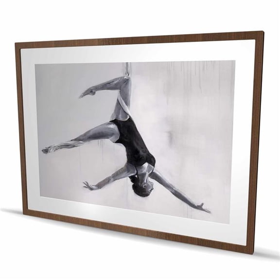 Begin Home Decor C1FM3648PQ6K5Z 36 x 48 in. Dancer on Aerial Silks - Framed Matted Print for Home Decor