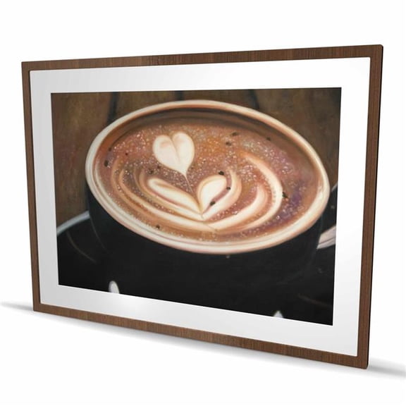 Begin Home Decor C1FM3648SJ0XUA 36 x 48 in. Artistic Cappuccino - Framed Matted Print for Home Decor