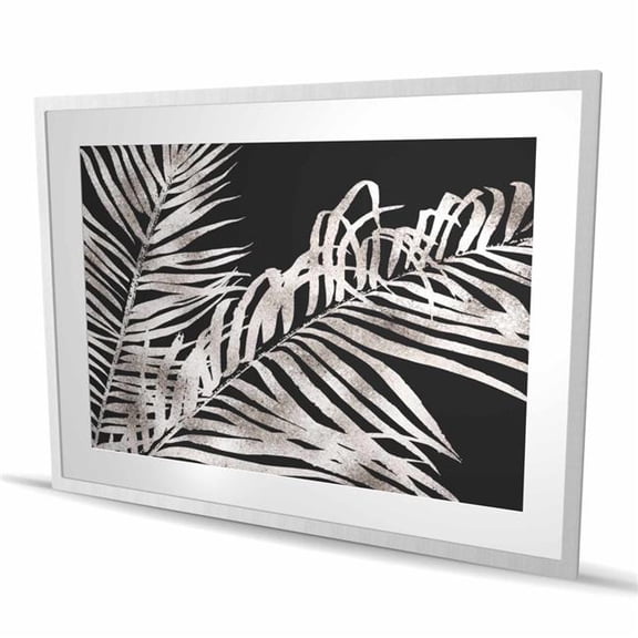 Begin Home Decor C1FM3648SRFZP9 36 x 48 in. Tropical Gold Leaves - Exotic Botanical Framed Print Decor