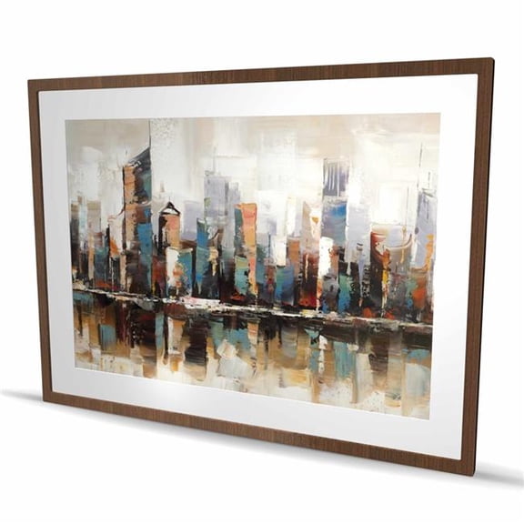 Begin Home Decor C1FM3648TZIEPD 36 x 48 in. Abstract Buildings with Textures - Industrial Cities Print