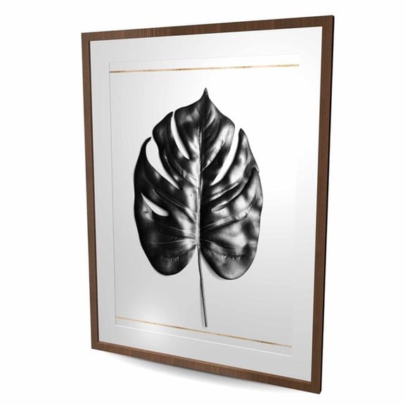 Begin Home Decor C1FM3648XM6QD0 36 x 48 in. Split Leaf Philodendron Gold Lines - Living Room Print Decor