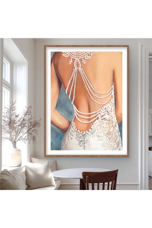 C1FM3648YR9QXN 36 x 48 in. Wedding Dress - Framed Matted Print for Home Decor - Fashion
