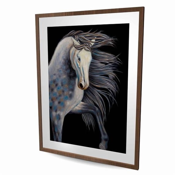 Begin Home Decor C1FM3648ZMH0V3 36 x 48 in. Abstract Horse - Blue ...