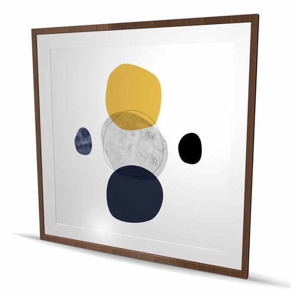 Begin Home Decor C1FM484870UZGH 48 x 48 in. Spheres - Office Shapes Framed Matted Print for Home Decor