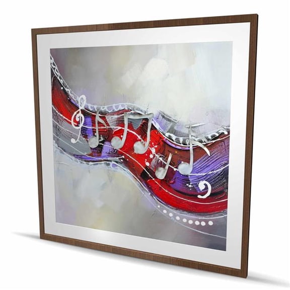 Begin Home Decor C1FM484893RPIP 48 x 48 in. Symphony Musical Instrument Framed Matted Print Wall Art - Home Decor
