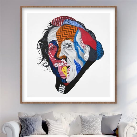 Begin Home Decor C1FM4848F205YX 48 x 48 in. Abstract Albert Einstein - Contemporary Man Cave Print Decor