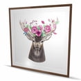 thumbnail image 1 of Begin Home Decor C1FM4848GUQ1L0 48 x 48 in. Deer Head with Flowers - Scandinavian Animals Art Print, 1 of 1