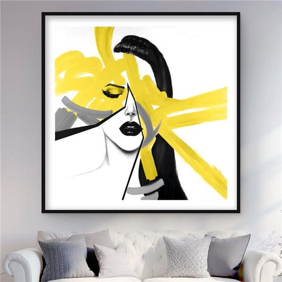 Begin Home Decor C1FM4848I11S6Z 48 x 48 in. Beauty Divided - Retro Framed Matted Print for Home Decor