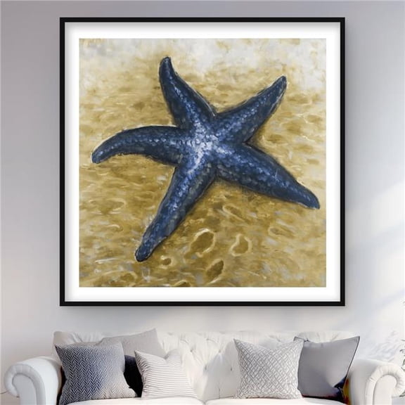 Begin Home Decor C1FM4848LNU5J4 48 x 48 in. Beautiful Starfish - Beige Coastal Framed Matted Print Decor