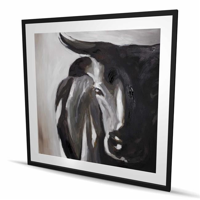 Begin Home Decor C1FM4848P886IJ 48 x 48 in. Bull Head Closeup ...