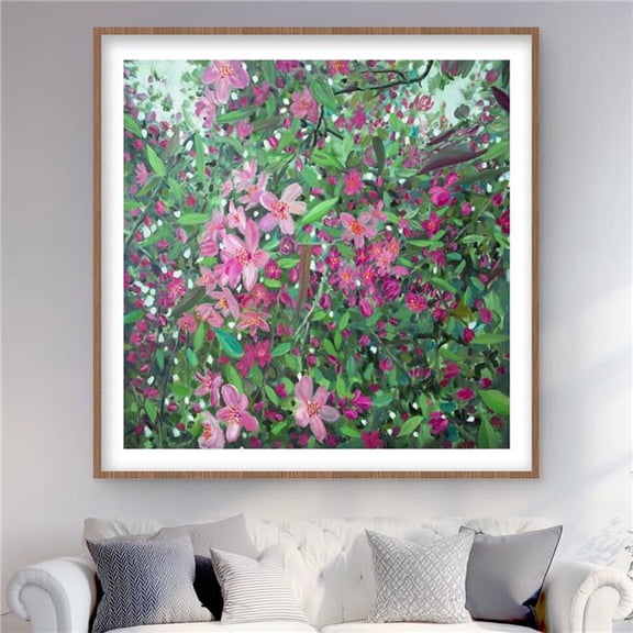 Begin Home Decor C1FM4848RGKZKY Cherry Tree Blooming - Framed Matted Print Wall Art for Home Decor - 48 x 48 in.