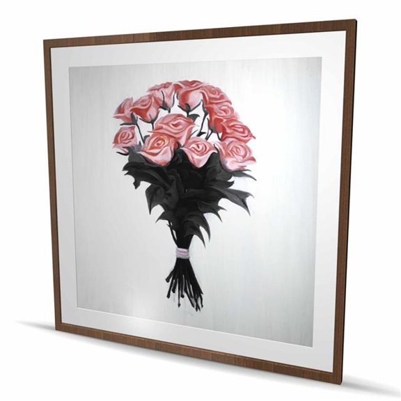 Begin Home Decor C1FM4848SFA0RO 48 x 48 in. Bouquet of Coral Roses - Romantic Floral Print Wall Art - Home Decor