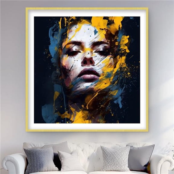 Begin Home Decor C1FM4848SS9NTN 48 x 48 in. Sensual Tornado - Black Framed Matted Print Wall Art for Home Decor