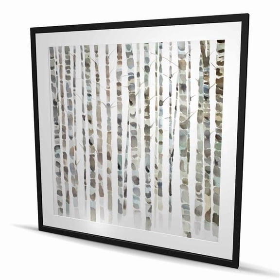 Begin Home Decor C1FM4848TKLM3Q 48 x 48 in. Watercolor Birch Tree Forest Print - Minimalist Home Decor