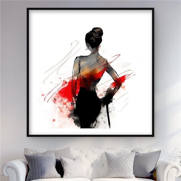 Begin Home Decor C1FM4848U53Q84 48 x 48 in. Elegance - Abstract Beauty Framed Matted Print Wall Art - Home Decor