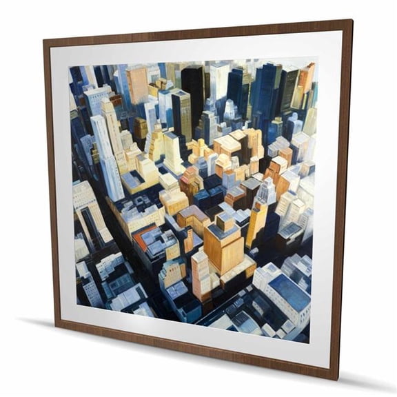 Begin Home Decor C1FM4848Y1E9WK 48 x 48 in. Manhattan View - Empire State Building Print Wall Art - Office Decor