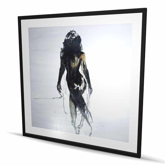Begin Home Decor C1FM4848Y77IXV 48 x 48 in. Abstract Woman Silhouette Framed Print - Romantic Home Decor