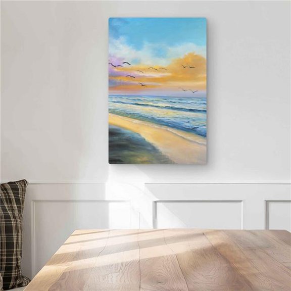 Begin Home Decor C1MP12181LWL4B 12 x 18 in. Breathtaking Tropical Sunset Wall Art - Travel & Maps Metal Print