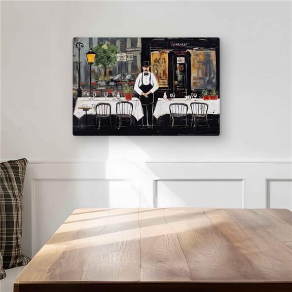 Begin Home Decor C1MP12184GV90K 12 x 18 in. The Cabaret - Food Street Scenery Metal Print Wall Art for Home Decor