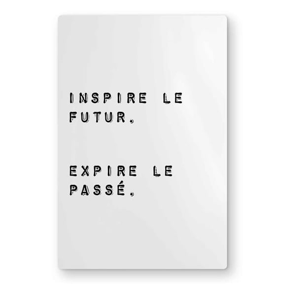 Begin Home Decor C1MP12184W3Q2C 12 x 18 in. Inspire the Future Metal Print Wall Art - White Monochrome Home Decor