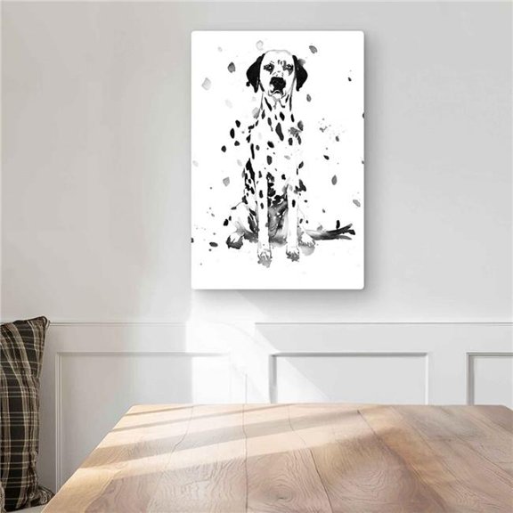 Begin Home Decor C1MP1218C92PJI 12 x 18 in. Dalmatian Dog White Metal Print Wall Art - Home Decor
