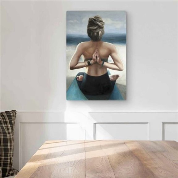 Begin Home Decor C1MP1218LPIOGI 12 x 18 in. Reverse Prayer Pose Wall Art - Spiritual Hobbies Metal Print Decor