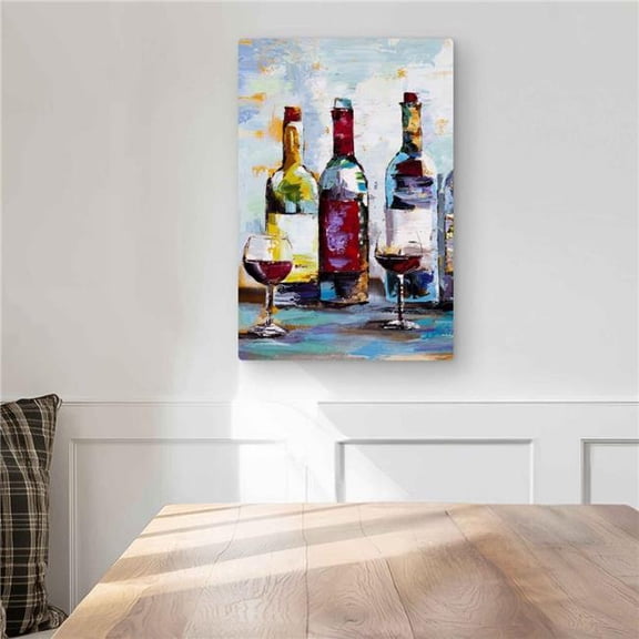 Begin Home Decor C1MP1218LSPO2M 12 x 18 in. Wine Tasting - Object Kitchen Metal Print Wall Art for Home Decor