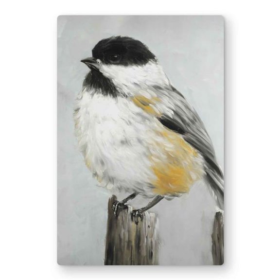 Begin Home Decor C1MP1218UJ7VTK 12 x 18 in. Coal Tit Bird - Black Metal Print Wall Art - Unique Art