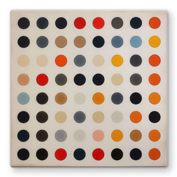 Begin Home Decor C1MP16163JL83G 16 x 16 in. Distanced Circles Wall Art - Bedroom Patterns Metal Print