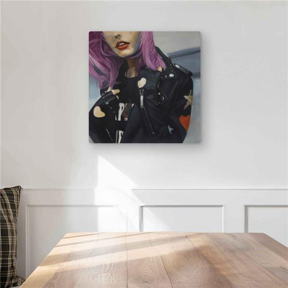 Begin Home Decor C1MP1616K260BX 16 x 16 in. Young Punk Woman - Beauty Figurative Metal Print Wall Art - Decor