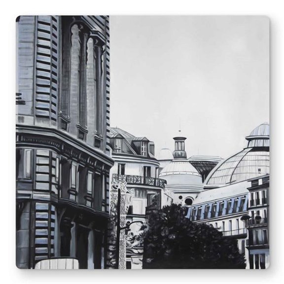 Begin Home Decor C1MP1616NJLQX1 16 x 16 in. Historic Downtown Wall Art - Building Cities Metal Print