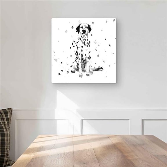 Begin Home Decor C1MP1616U29NAB 16 x 16 in. Dalmatian Dog Metal Print Wall Art - Bedroom Decor Illustrative Art