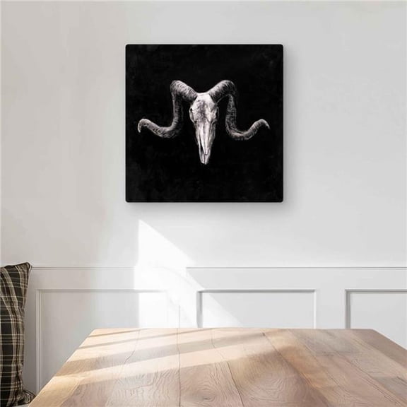 Begin Home Decor C1MP1616ZC76DC 16 x 16 in. Skeleton Skulls Grunge Style Wall Art - Black Metal Print Decor