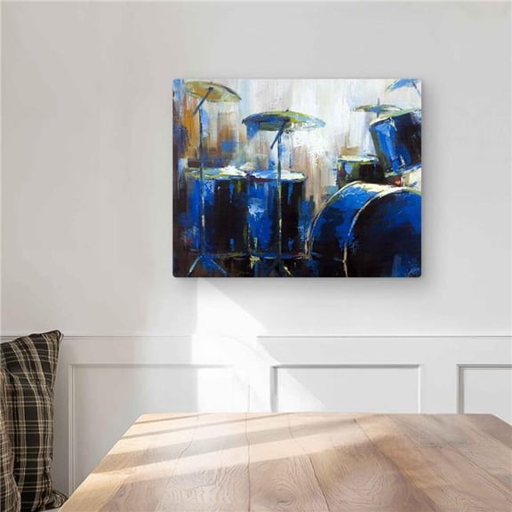 Begin Home Decor C1MP16206MLVOL 16 x 20 in. Abstract Drums Wall Art - Musical Industrial Metal Print