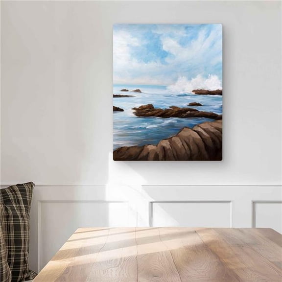 Begin Home Decor C1MP1620H213KE 16 x 20 in. Seaside Wave - Waves Livingroom Metal Print Wall Art for Home Decor